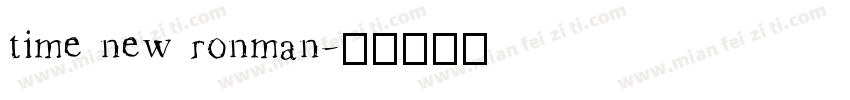 time new ronman字体转换